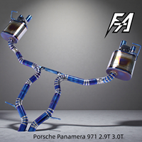 Embout d'échappement électronique en alliage de titane haute performance pour système cat-back, 4 sorties, compatible avec Porsche Panamera 971 2.9T 3.0T