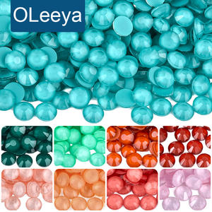 OLeeyaラインストーンクリスタルマカロンラインストーン非ホットフィックスストラスノクティルーセントネイルアートラインストーン用 - Product Image 1