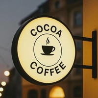 Panneaux publicitaires lumineux personnalisés avec logo, enseignes extérieures pour commerces, enseignes lumineuses circulaires à LED