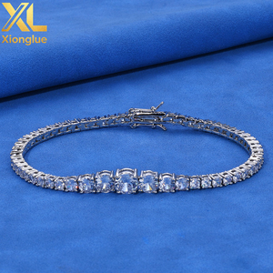 New Style Iced Out Jewelry Bling Diamond Tennis Chain Gold Silver Round Cubic Zirconia Tennis Chain <b>Bracelet</b> for Girls Gift - Product Image 4