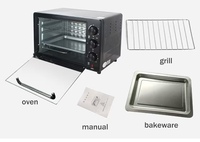 Four à convection automatique multifonctionnel électrique mécanique avec écran en verre 22L, grill, micro-ondes, friteuse à air pour un usage domestique