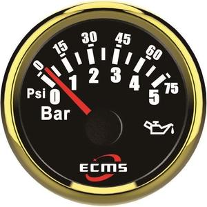 Manomètre de pression d'huile 52 mm 316L, plage de 0 à 5 et de 0 à 10 bars, pour yacht, bateau, camping-car, modification de voiture - Product Image 4