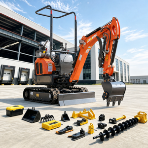 Envío Gratis, Mini Excavadora de 1.8 Toneladas/1.2 Toneladas con Certificación CE y EPA, para Renovación de Granjas, Patios, Huertos, Compacta, Todoterreno, Micro Excavadora - Product Image 1