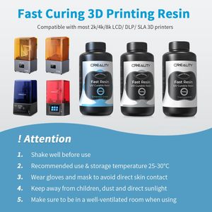 Creality Fast UV Curable Resin Low Shrinkage for LCD 3D Printers <strong>HALOT</strong> Mage Pro/ SKY/<strong>ONE</strong> / RAY 1KG - Product Image 5