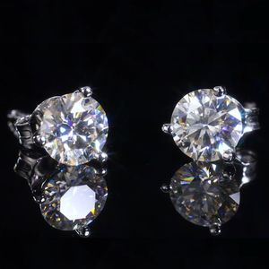 ต่างหูเพชรโมอิสซาไนต์ GRA 3.0 กะรัต VVS เกรดพรีเมียม สำหรับผู้ชายและผู้หญิง สไตล์ฮิปฮอป เงินแท้ 925  ขายส่ง ผ่านการทดสอบเพชร - Product Image 1