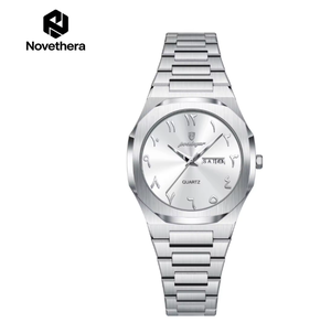 <span class=keywords><strong>Reloj</strong></span> de Cuarzo POEDAGAR 798 para Mujer, Caja Pequeña de 32 mm, Esfera con Números Arábigos Únicos, Revestimiento de Espejo, Brazalete de Acero Inoxidable - Product Image 1