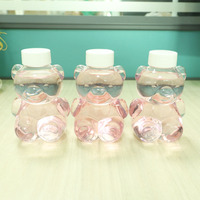 Bouteille en plastique PET de 250 ml en forme d'ours avec bouchon pulvérisateur, bouteilles vides pour jus froid, café et autres boissons