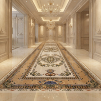 Carreaux de marbre personnalisés découpés au jet d'eau – Design de carreaux de marbre naturel pour projets d'aménagement intérieur de villas et halls d'hôtels de luxe