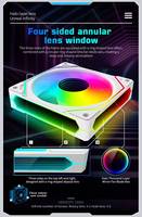 Nouveau design 12V RGB Argb PC ventilateur 120mm en plastique bureau ordinateur de jeu refroidisseur de boîtier avec dissipateur thermique CPU 120mm