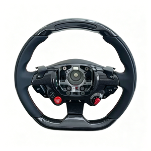 <span class=keywords><strong>Volant</strong></span> en fibre de carbone sèche pour <span class=keywords><strong>Ferrari</strong></span> <span class=keywords><strong>458</strong></span> 488 F8 Tributo 296 GTB Alcantara LED RPM Racing - Product Image 5