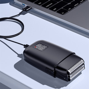 เครื่องโกนหนวดไฟฟ้าสำหรับผู้ชาย พร้อมจอ LCD ชาร์จผ่าน USB กันน้ำระดับ IPX6 ตัวเครื่องโลหะ ใช้งานได้นาน 90 นาที - Product Image 6
