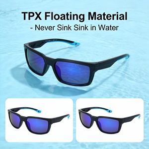 แว่นตากันแดดทรงเต็มกรอบสำหรับตกปลา รุ่นทันสมัย ป้องกันรังสียูวี 400 แบบลอยน้ำได้ เลนส์โพลาไรซ์ PC กรอบ TPX พร้อมแผ่นกันลื่น เหมาะสำหรับกิจกรรมกลางแจ้งและกีฬาทางน้ำ ขายส่ง - Product Image 2