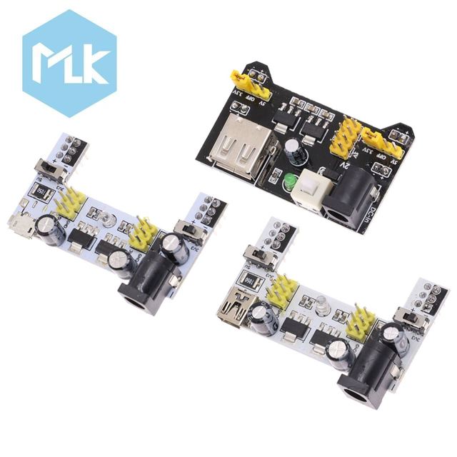 MLK MB102 Mini Micro USB Interface Breadboard Power Supply Module MB-102 Module DIY Kit White 7-12V 2 Channel Board