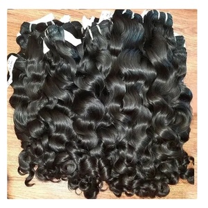 Venta al por mayor Raw doble dibujado pelo indio 100% cutícula alineada cabello humano donante crudo onda suelta paquetes de cabello crudo vendedores - Product Image 1