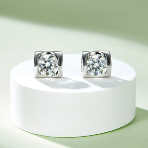 Ensemble de bijoux pour femmes, boucles d'oreilles et collier S925 <span class=keywords><strong>Kiss</strong></span> of Angel, diamant cultivé en laboratoire de 1 à 3 carats, qualité VVS - Product Image 4