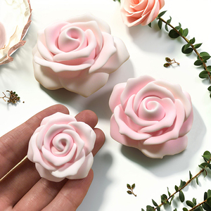 Moule en silicone 3D stéréo en forme de <span class=keywords><strong>rose</strong></span> pour bougies parfumées DIY, résine artistique, artisanat en plâtre et décoration intérieure - Product Image 3