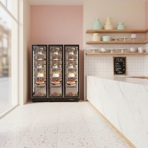 Vitrina Refrigerada para Pasteles Nuelead NE-990ck, <span class=keywords><strong>Tres</strong></span> Puertas <span class=keywords><strong>de</strong></span> Vidrio, Sin Escarcha, Fácil <span class=keywords><strong>de</strong></span> Limpiar, <span class=keywords><strong>de</strong></span> Pie - Product Image 4