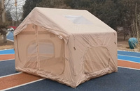 Tente gonflable 7.5 ㎡   Grande tente de camping à double porte, imperméable et résistante à la pluie, entièrement automatique, pour 4 à 8 personnes, style Ridge Four