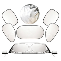Ensemble de pare-soleil pliable universel pour voiture, 6 pièces, protection contre le soleil pour pare-brise et fenêtres de voiture