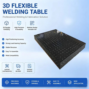 <span class=keywords><strong>Table</strong></span> de travail de soudage flexible 3D D28, plateforme de soudage en acier nitrué <span class=keywords><strong>perforé</strong></span> pour la fabrication en atelier - Product Image 5