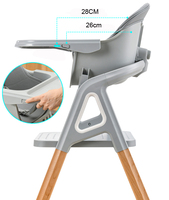 Chaise haute convertible 4-en-1 pour bébé, réglable en hauteur, avec tableau de dessin pour repas à domicile