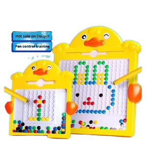 Tableau magnétique à <span class=keywords><strong>dessin</strong></span> en papier avec grand et petit <span class=keywords><strong>canard</strong></span> <span class=keywords><strong>jaune</strong></span>, jouet éducatif pour enfants, apprentissage des chiffres anglais - Product Image 1