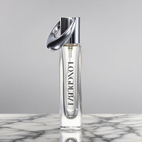 Artículos Decorativos con Logotipo Personalizable, Botellas de Perfume Cuadradas de Vidrio Vacías de 10 ml, 20 ml, 30 ml, Mini Botellas de Perfume de Bolsillo con Tapa Metálica para Llavero
