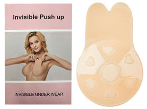 Reggiseno da donna impermeabile senza spalline in <span class=keywords><strong>Silicone</strong></span> adesivo con orecchio di coniglio auto-applicabile per il sollevamento del seno petali forma Push-Up intimi - Product Image 2