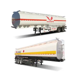 2 3 4 Axle tangki bahan bakar Semi Trailer Fuel Oil Transport Trailer Trailer aluminium Petrol Oil Tanker