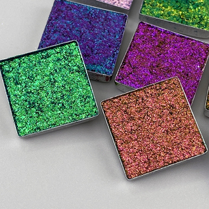 Maquillage personnalisé MLM, 40 couleurs de fards à paupières scintillants, marque privée, fard à paupières magnétique chromé, fard à paupières pressé métallique unique, effet caméléon - Product Image 2