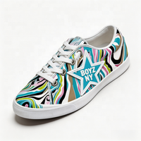 Chaussures de marche unisexes en toile tendance 2026, à lacets, avec logo personnalisé, confortables et décontractées, en coton, POD OEM ODM