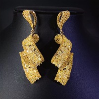 Boucles d'oreilles TIANSH, nouveau modèle, mode, exagération, luxe, ruban, zircon, boucles d'oreilles de soirée, robe de soirée, boucles d'oreilles de mariée