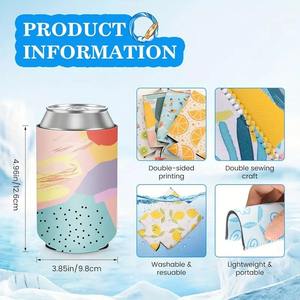 Funda de Neopreno Personalizada para Latas, Antideslizante, Impermeable, Plegable, con Diseño de Dibujos Animados, para Botellas de Cerveza y Bebidas - Product Image 3