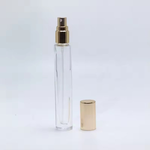 Vente en gros de flacons d'échantillons de parfum pour soins de la peau en verre transparent personnalisés de 10 ml avec bouchon à vis, atomiseur, boîte, logo, impression à l'écran, or - Product Image 1