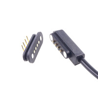 Alta corriente 2A fuerte magnético 4 pines resorte Pogo Pin conectores magnéticos 2,54mm paso acoplamiento Usb Cable conector