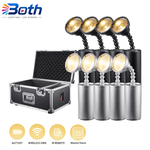 ไฟพินสปอตขนาดเล็ก 10W แบตเตอรี่ในตัว ไฟ LED ปรับซูมได้ สำหรับห้องบอลรูม โบสถ์ และคลับ - Product Image 1