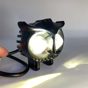 Luz de led para nevoeiro, luz de led para motocicleta, coruja, design, farol 12v