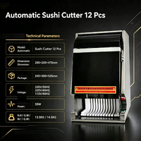 Machine automatique de découpe de rouleaux de sushi, en acier inoxydable, pour restaurants de sushi, coupe-kimbap et maki.