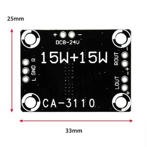 CA-3110 บอร์ดขยายเสียงดิจิตอล 2x15W สองช่องสัญญาณสเตอริโอ คลาส D 24V กำลังสูง ซุปเปอร์ PAM8610 - Product Image 2