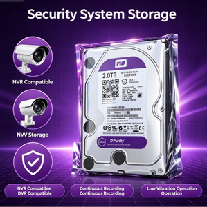 Disco duro de alta velocidad de 3.5 pulgadas y 4 TB (WD40PURX) Nuevo disco duro interno SATA de 1 TB y 3.5 pulgadas, disco duro mecánico para computadora de escritorio, adecuado para computadora portátil - Product Image 3