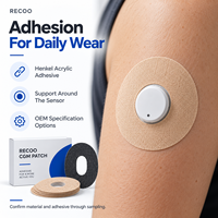 RECOO Patch Adhésif Fort pour Capteur CGM 14 Jours, en Acrylique Henkel, Imperméable et Respirant, pour Usage Quotidien, Fabricant OEM