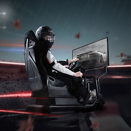 Premium Simulator Gaming Racing Simulator Cockpit With Adjustable Fiberglass Bucket Seat