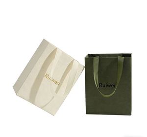 Bolsa de Papel Kraft de Lujo Hecha a Mano con Logotipo Personalizado y Cinta para Joyería, Cosméticos, Ropa, Relojes, Embalaje de Regalo Duradero - Product Image 2