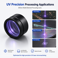 Lentille de focalisation laser UV 355 nm à trois éléments, diamètre 25,4 mm, pour marquage, découpe et micro-usinage