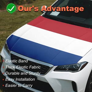Bandera para Capó de Coche de Holanda para Aficionados al Fútbol, 4x5 pies, Personalizada, de Poliéster Elástico, para Desfiles - Product Image 5