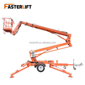 מעלית סל מפרקית טלסקופית נגררת מסוג ספיידרמן של סין, בגדלים 30, 40, 50 ו-60 רגל, עם סל גדול. - Product Image 1