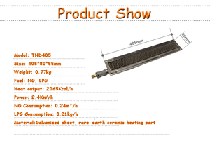 Quemador de gas catalítico de cerámica infrarroja sin llama HD405 para máquinas de parrillas de barbacoa de <span class=keywords><strong>propano</strong></span> NG LPG - Product Image 2