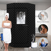 PROELIFE Sauna portable moderne et léger pour la maison, 3L 1500W, Tente de sauna pentagonale avec chaise pliante et tapis de sudation, Garantie 1 an
