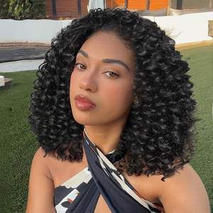 Pelucas <span class=keywords><strong>Afro</strong></span> Rizadas para Mujeres Negras, Peluca Rizada, Fibra Sintética, Aspecto Natural, Sin Pegamento, para Uso Diario - Product Image 1