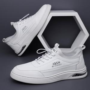 Chaussures décontractées en cuir pour hommes JQSN, bout rond, à lacets, rembourrées, mode printemps, chaussures de marche pour affaires - Product Image 4